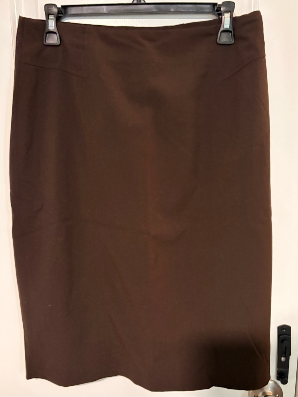 Kim Rogers Brown Pencil Skirt With Back Slit Size 8